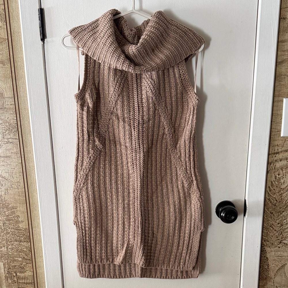 Banana Republic Cowl Neck Sweater Dress - Brown